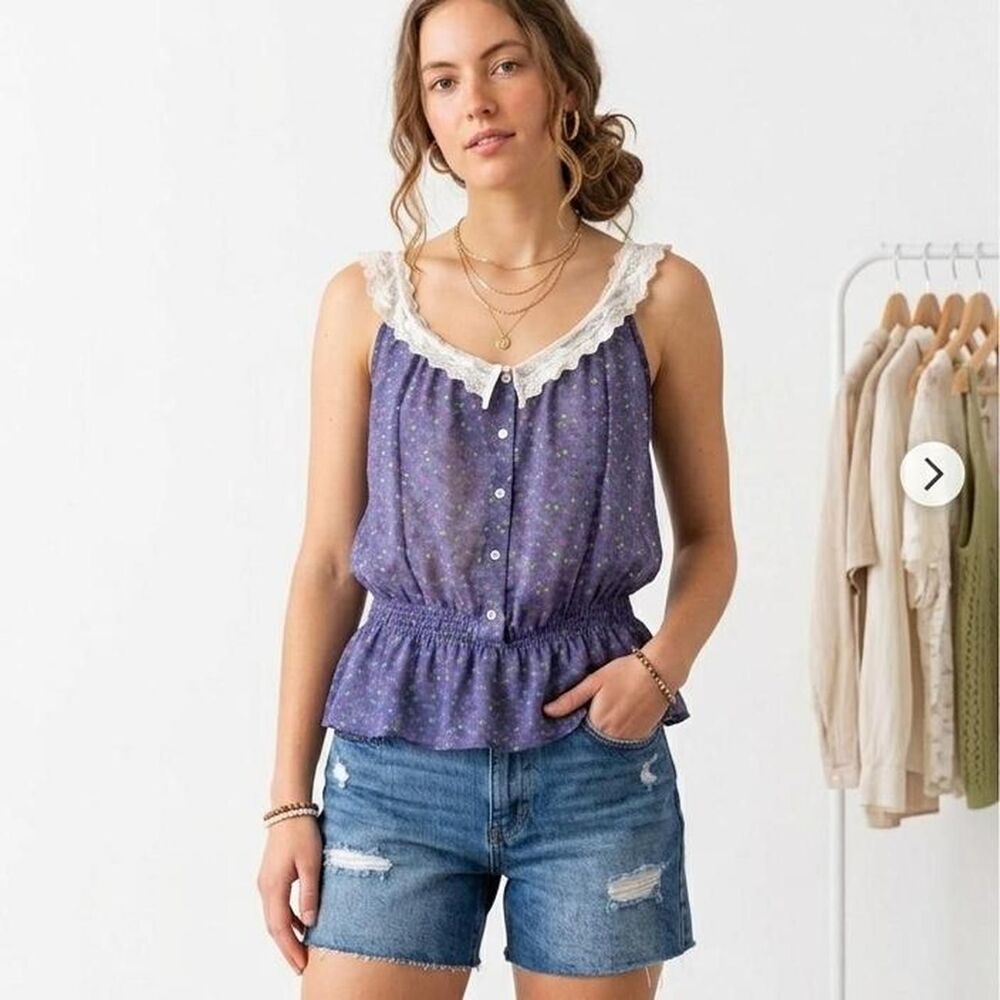 Moda-international Women's Purple and Blue Blouse